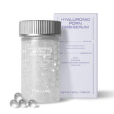 HAUA Hyaluronic PDRN orb serum beads close-up delivering fresh actives for radiant skin.