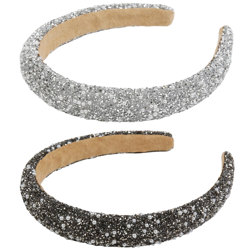 AIBFRID silver rhinestone headband with elegant sparkle for all-day wear
