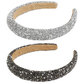 AIBFRID silver rhinestone headband with elegant sparkle for all-day wear