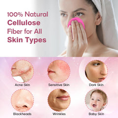 AIDEA natural cellulose face sponges for cleansing and mild exfoliation