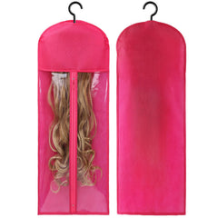 AIHOPESTO transparent front panel wig bag showcases contents for quick selection.