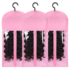 AIHOPESTO wig holder dustproof bag with zipper closure keeps wigs clean and protected.