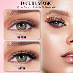 AILAISHI Lash Clusters cat-eye look with mixed lengths enhances eye contour.