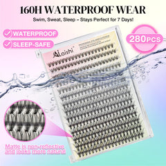AILAISHI Lash Clusters DCurl 30D-40D hybrid for natural to full-volume lash.