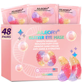AILEORY Under Eye Patches pack with tri-color glitter pads for a refreshed look