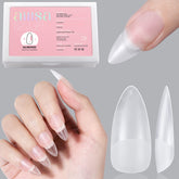 AILLSA almond full-cover nail tips packaging in pink gift box ideal for gifting