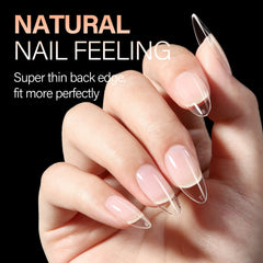 AILLSA Almond Nail Tips soft almond shape for natural-looking nails.