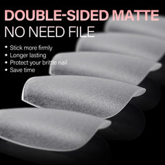 AILLSA double-sided matte nail tips designed for easy, polish-free application.