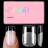 AILLSA medium-square nail tips box top view for easy DIY nails