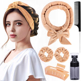 Ailsa heatless velvet hair curler set packaging shows all components for easy use.