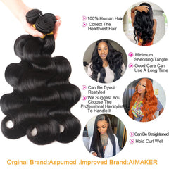 AIMAKER Aspumod 12A 16-inch body-wave bundle for easy daily styling