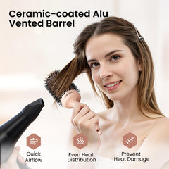 AIMIKE anti-static heat resistant bristles grip thick hair for smooth styling