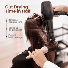 AIMIKE Rose Luxe Round Brush ventilation holes boost airflow for faster drying.