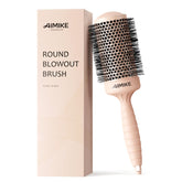 AIMIKE round brush with a 2.1 inch barrel designed for quick blow drying and added volume