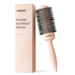AIMIKE nano ion round brush close-up for smoother, frizz-free blowouts.