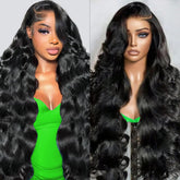 Aimqueen lace front wigs 13x6 body wave front view with natural part and smooth finish