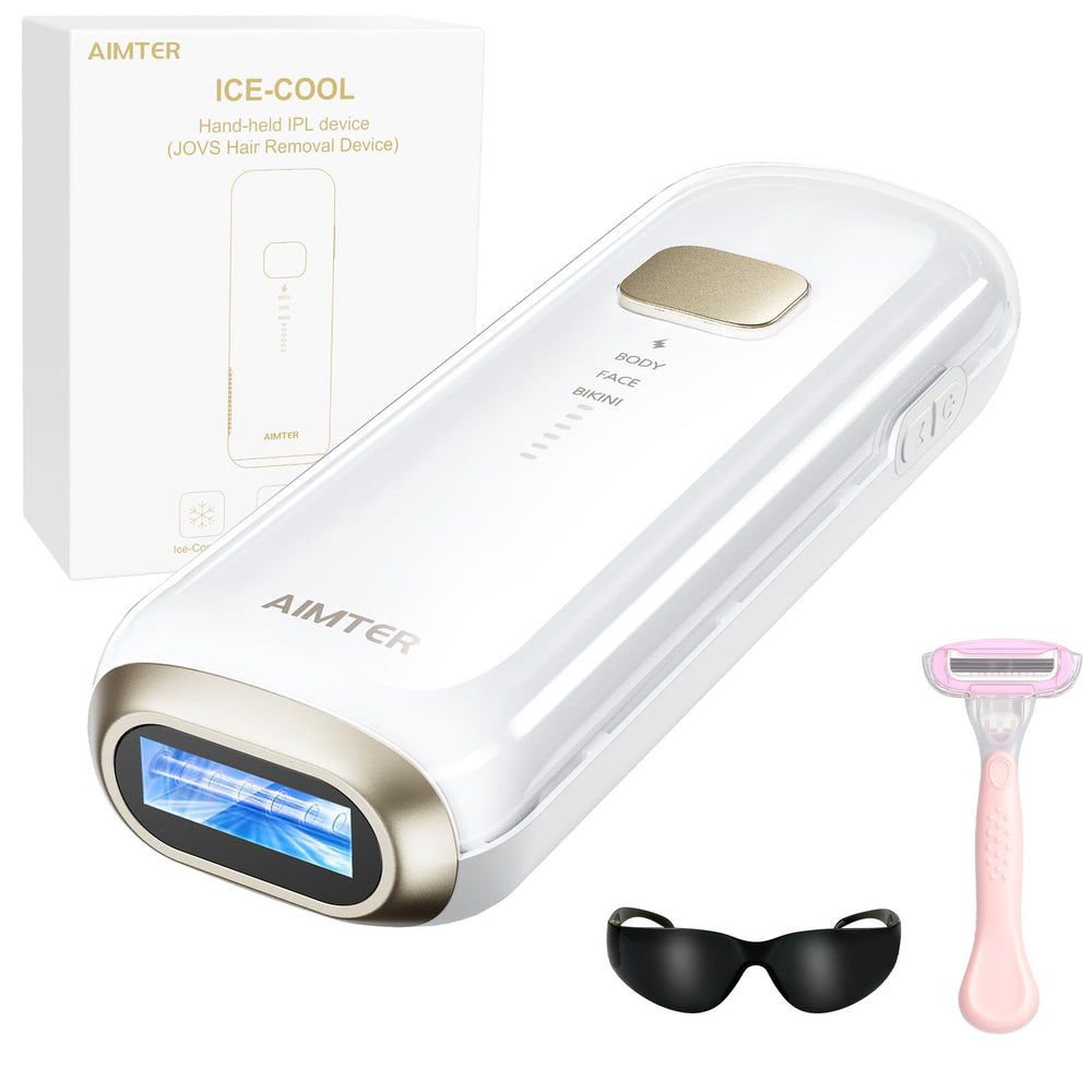 AIMTER laser hair removal device front view for convenient at-home use.