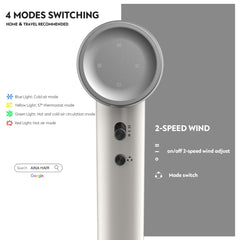 AINA Hair Dryer quiet-operation reduces noise for peaceful routines