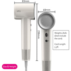 AINA Hair Dryer ultra-portable 370g design makes travel styling effortless
