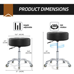 Ainilaily rolling stool quiet wheels demonstrate smooth, floor-friendly mobility.