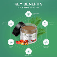 AIPILER Batana Oil packaging display suggesting premium Honduran hair care solution.