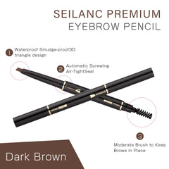 AIRCLE SEILANC Eyebrow Pencil 2 Pack side view featuring the brush end for grooming.