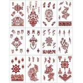 AIRNOGO Henna Tattoo Kit showcases 12 sheets ready for stylish body art moments