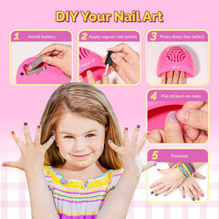 AIRSEE Kids Nail Dryer battery-operated—no cords for mess-free nails and playtime.