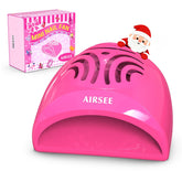 AIRSEE Kids Nail Dryer pink front view—safe, kid-friendly design for home manicures.