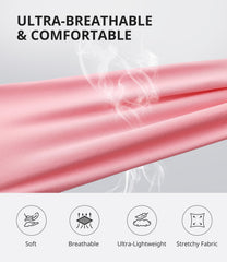 AirSee Premium UPF50 gloves pink worn hand showing ergonomic 3D fit for comfort