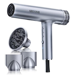 Airyomi hair dryer motor delivers powerful brushless airflow for faster, smoother drying.