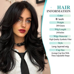 Aisaide layered wavy butterfly-cut wig adds volume and face-framing style.