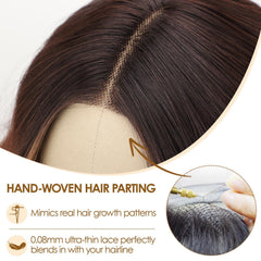 AISI HAIR glueless lace-cap brown wig for quick wear comfort
