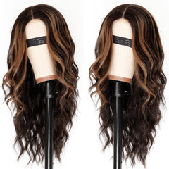 AISI HAIR long wavy lace-front wig provides natural movement for versatile looks.