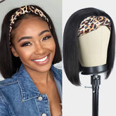 AISI Headband Wigs bob close-up shows natural color and silky texture for everyday styling
