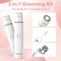 aisleek 3-in-1 attachments displayed for versatile grooming possibilities.