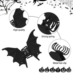 AIUPUOC bat hair clip gothic style ideal for daily wear and cosplay.