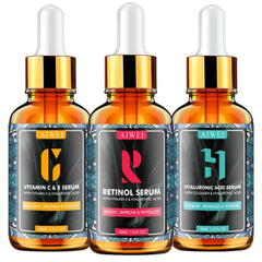 Aiwei facial serum set vitamin-c bottle highlights daytime brightening potential for radiant skin