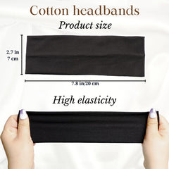 AIWLZOS non-slip sweat-absorb black headband keeps forehead dry during workouts.