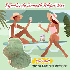 Ajoura Aloe Hard Wax Beads bikini-area ready application for delicate zones.