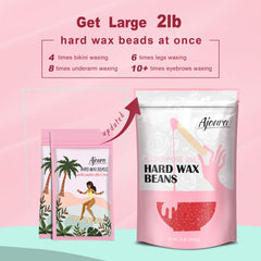 Ajoura rose-formula hard wax beads close-up, gentle on sensitive skin during bikini-area waxing.