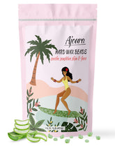 Ajoura Wax Beads Green Packaging shows premium aloe formula for gentle hair removal at home
