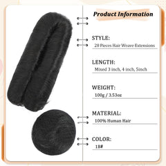 Ajsowju straight human hair weave close-up shows smooth texture for seamless styling