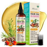 AKBAN Hair Growth Oil bottle with Batana blend nourishes scalp and hair.