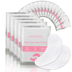 Akissos eye pads lint-free pack for clean, secure lash extensions.