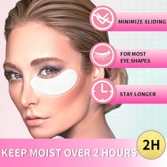 Akissos eye pads matte surface closeup improving lash placement contrast.
