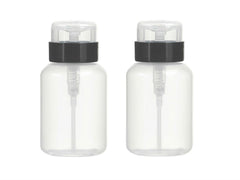 AKOAK push-down pump bottle 200ml with black top cap for mess-free nail art prep.