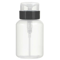 AKOAK push-down pump bottle 200ml with black top cap close-up showing dispensing head.