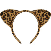 AKTVSHOW cheetah ears headband close-up shows realistic leopard ears for standout cosplay.
