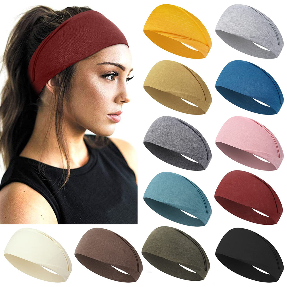 AKTVSHOW headbands for short hair demonstrate non-slip grip during workouts, keeping hair away from your face.